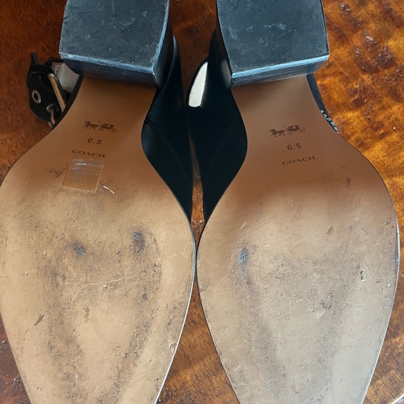 Like New Coach Black Mules size 6.5 - Picture 5 of 5